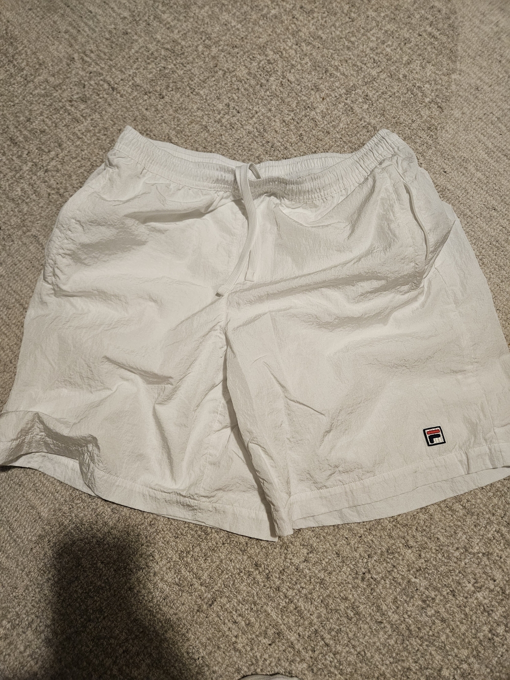 Womens Hailey X FILA White Drawstring Shorts